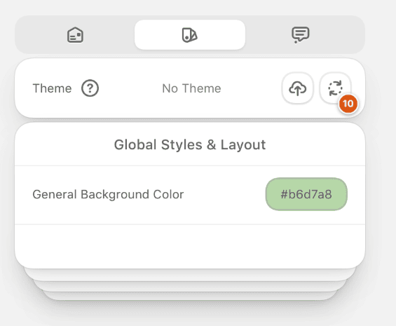 No Theme state and Create theme control in Stripo General Styles