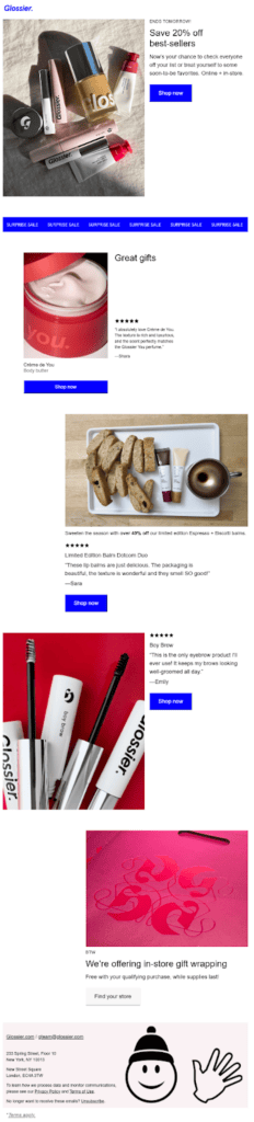 Email example with plenty of white space Email example with plenty of white space