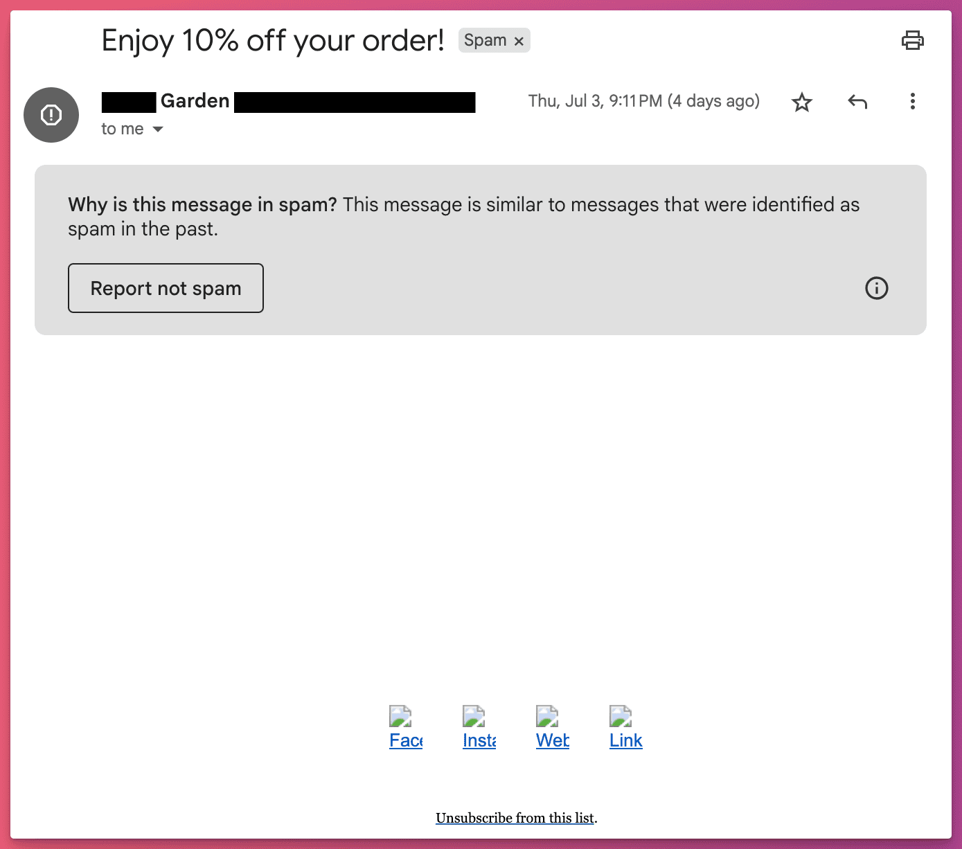 Email example with image issues Email example with image issues