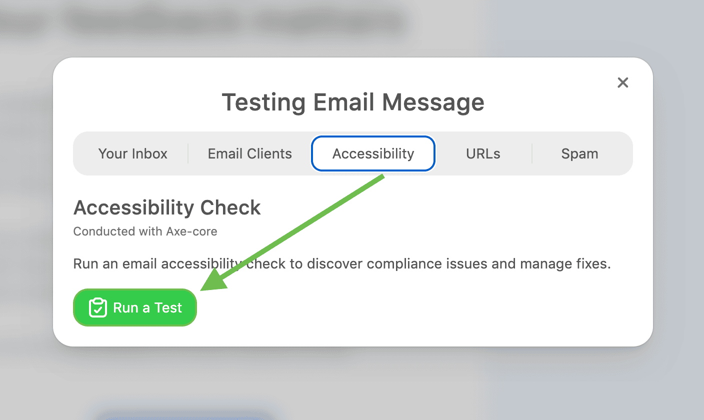 Accessibility checker inside the Stripo email builder Accessibility checker inside the Stripo email builder