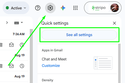Gmail settings Gmail settings