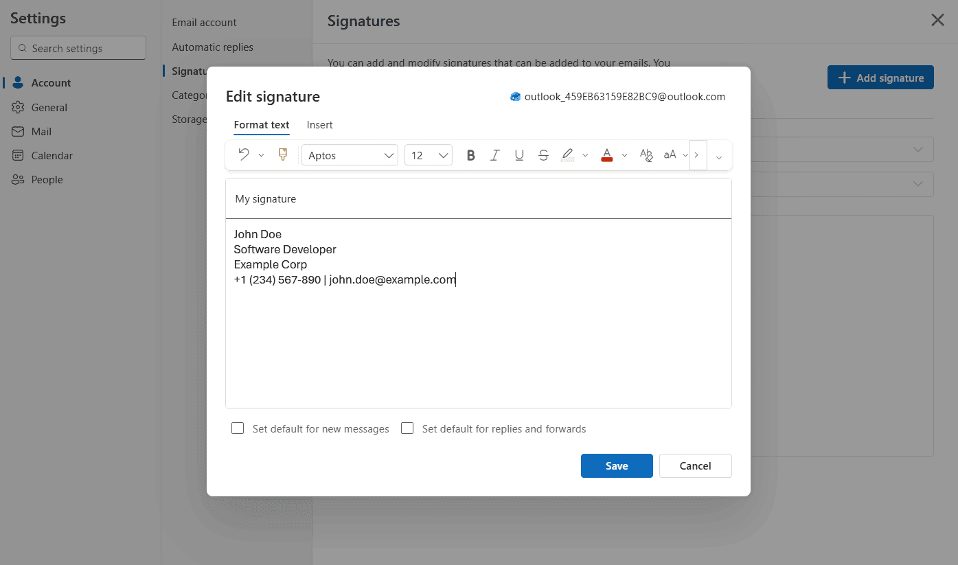 Outlook signature editor Outlook signature editor