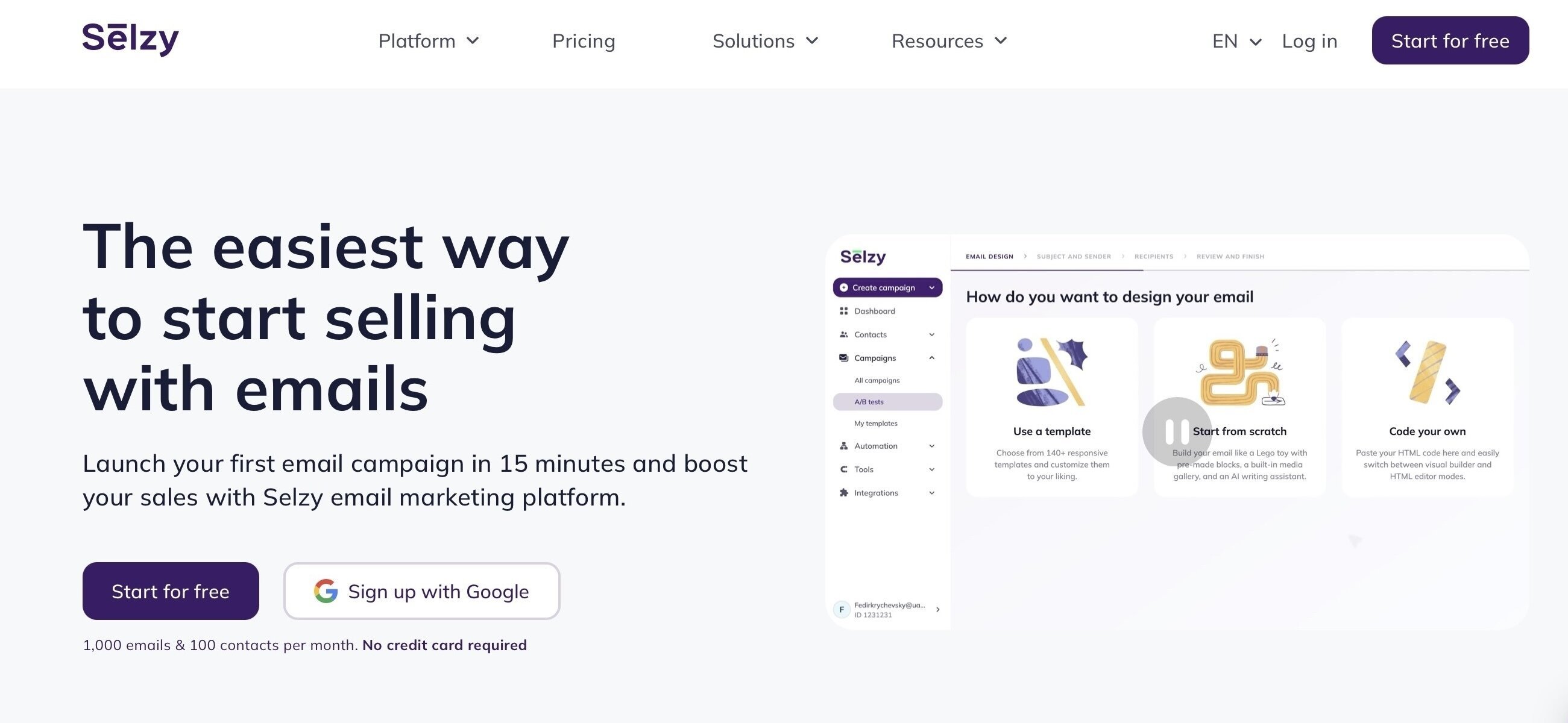 Selzy &mdash; платформа для email-маркетинга, ориентированная на малый и средний бизнес