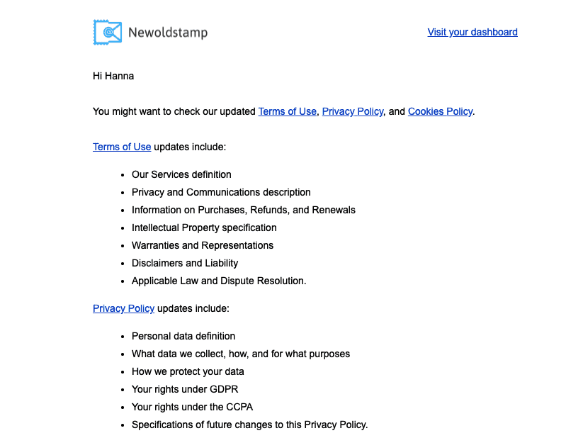 Privacy policy updates _ Notifications email marketing to keep customers informed Privacy policy updates _ Notifications email marketing to keep customers informed