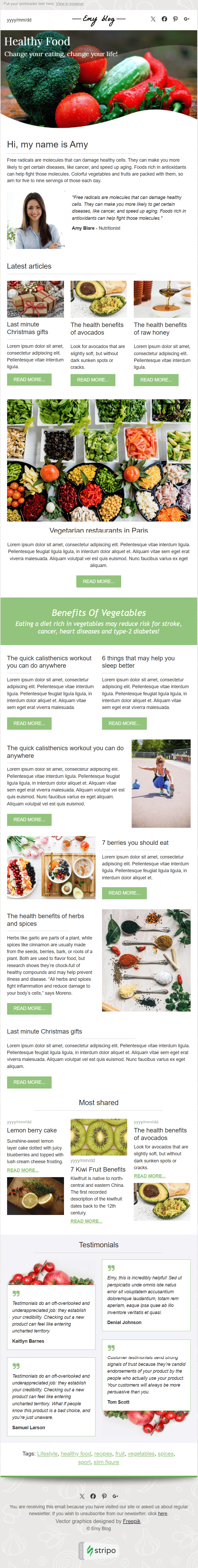Example of a roundup email digest template