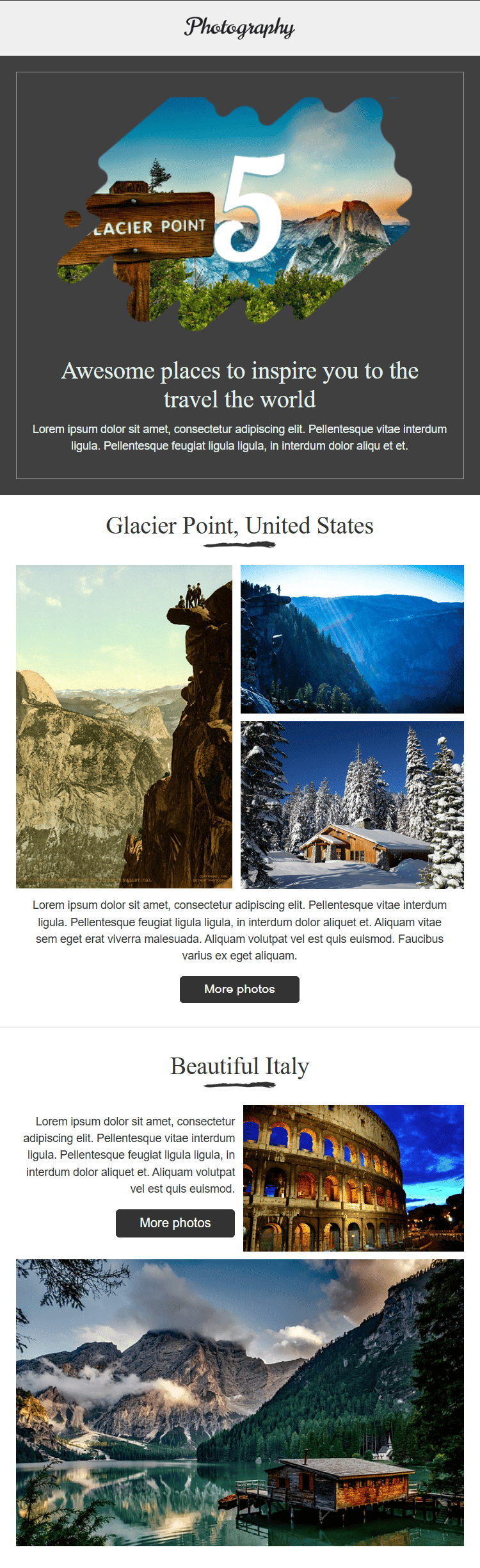 Example of a recommendation (personalized) email template