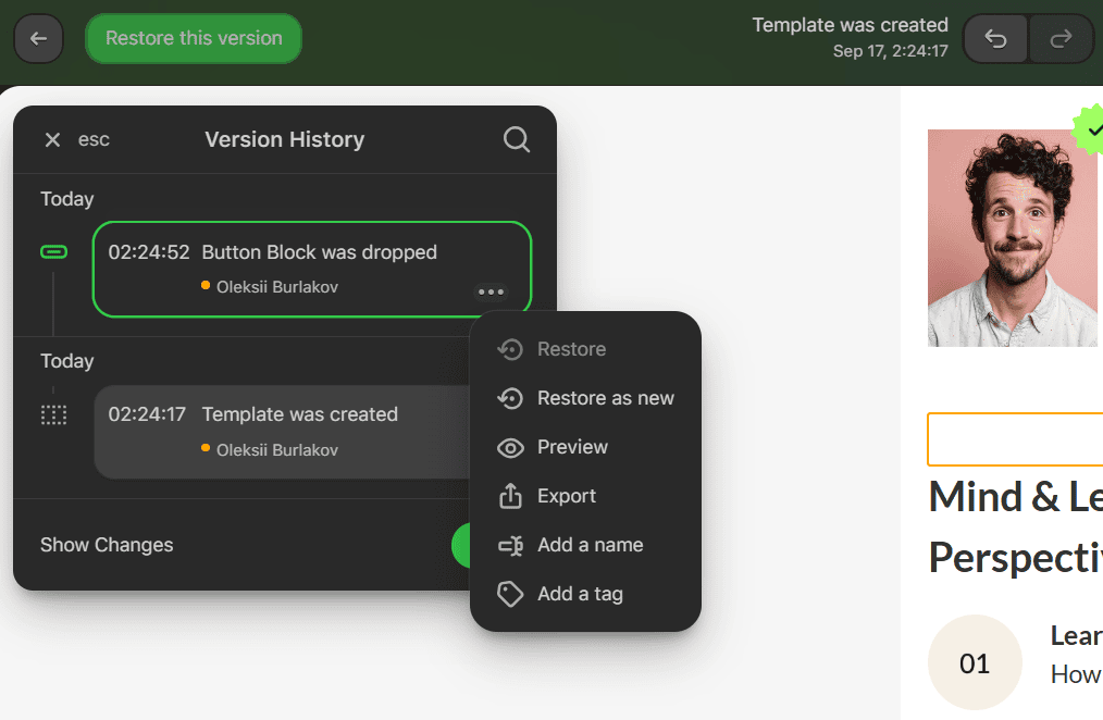 Current Version History
