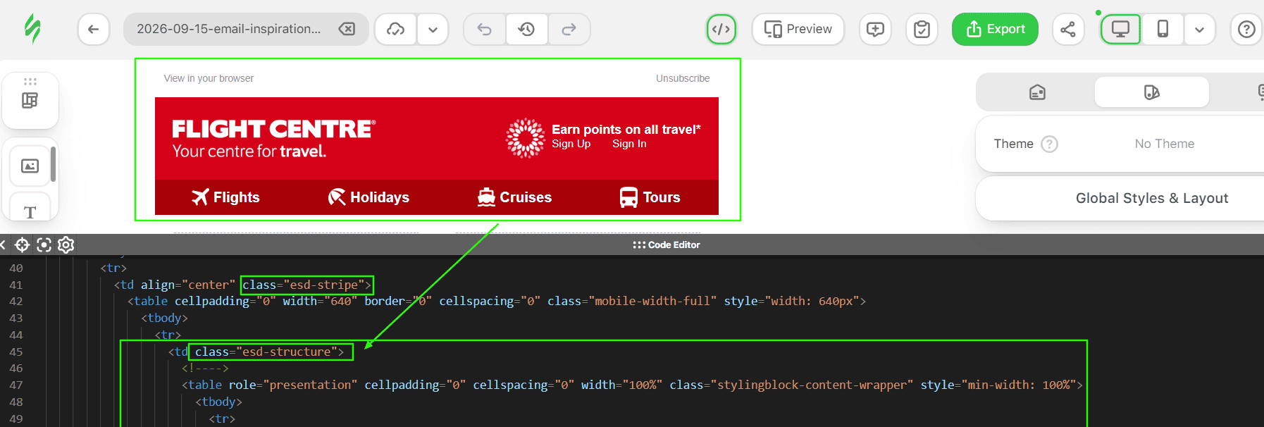 Adding the esd-structure class to the header Adding the esd-structure class to the header