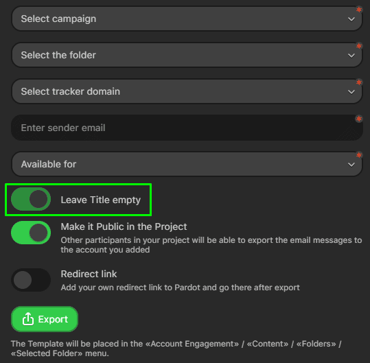 Pardot Title tag issue fix in Stripo