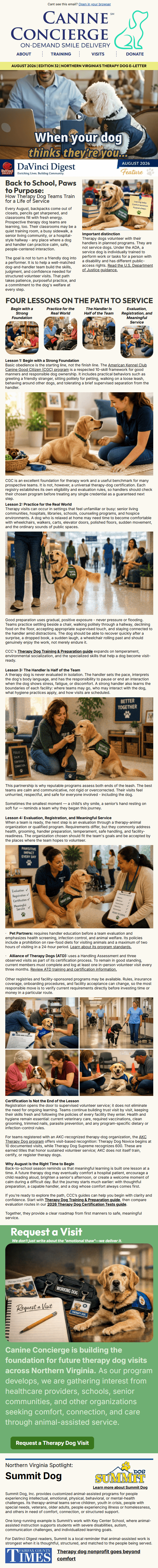 Example of an email from the nonprofit organization Example of an email from the nonprofit organization