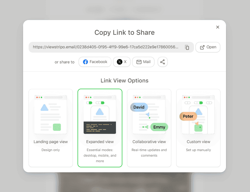Template preview link capabilities Template preview link capabilities