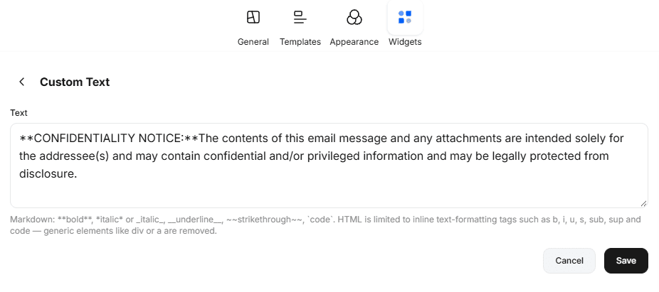 Stripo signature generator _ Adding custom text Stripo signature generator _ Adding custom text