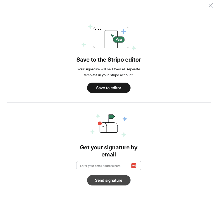 Stripo signature generator _ Exporting your signature Stripo signature generator _ Exporting your signature