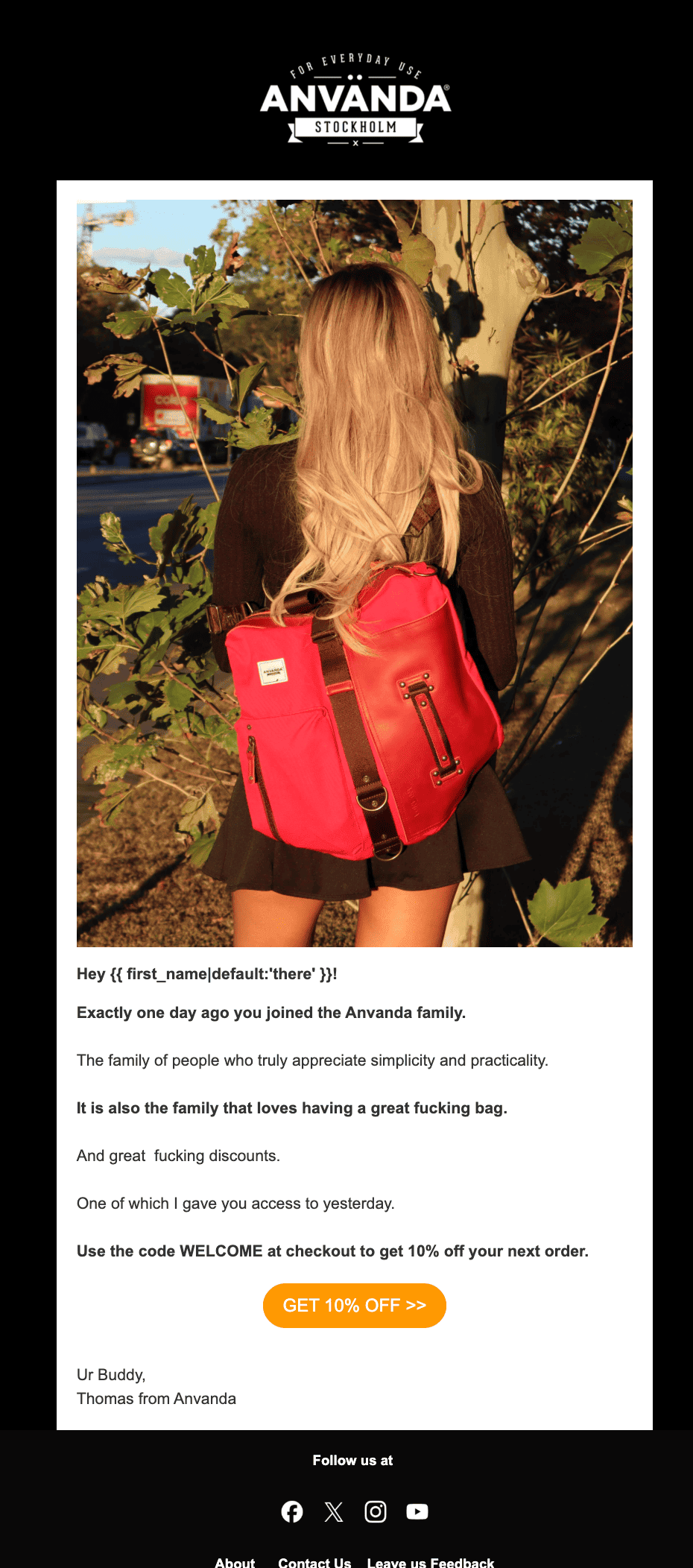 Creative email message based on modular design Creative email message based on modular design