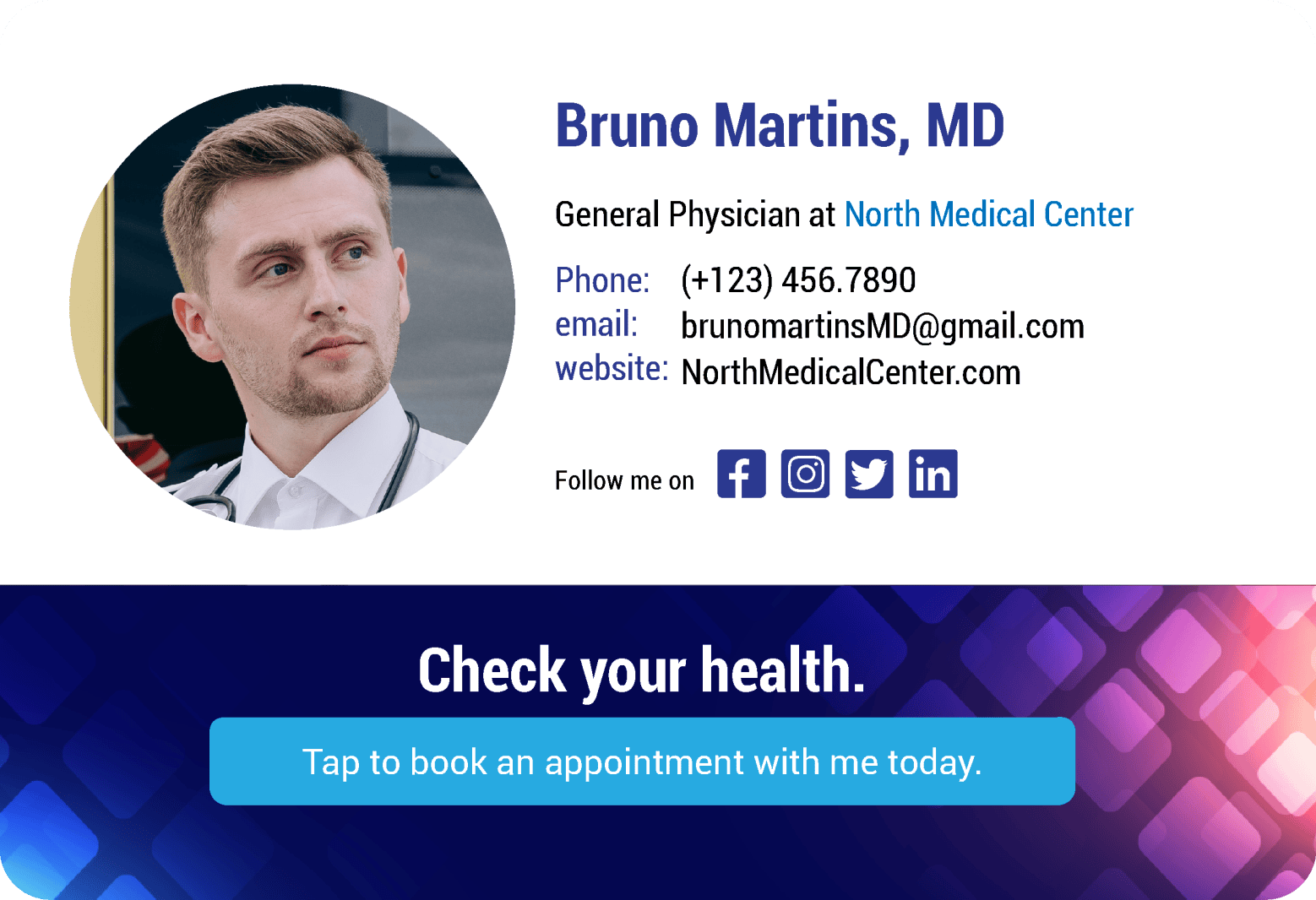 Private practice doctor email signature example Private practice doctor email signature example