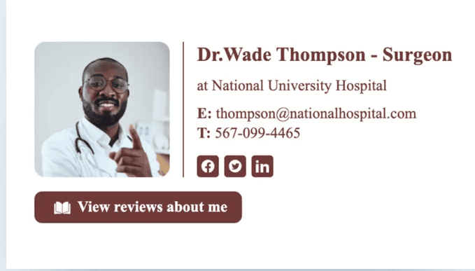 Email signature example with too much promotion Email signature example with too much promotion
