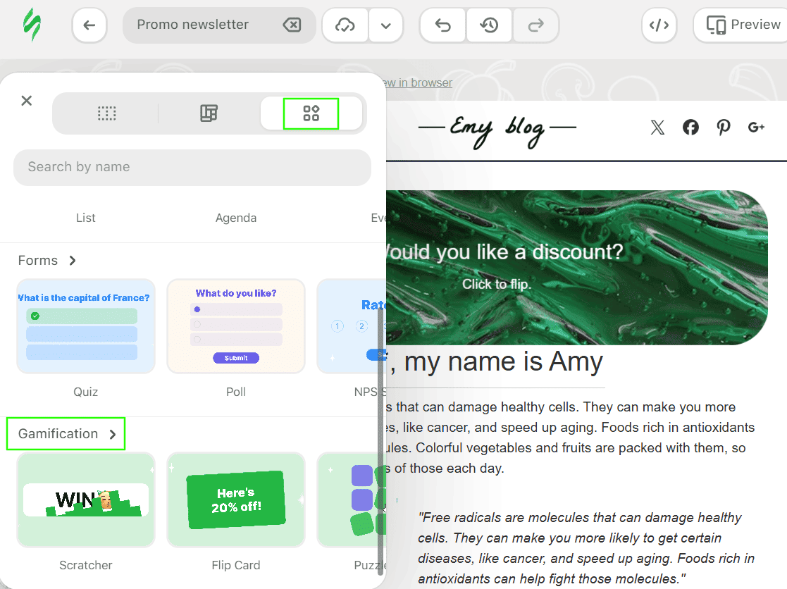 Cr&eacute;er du contenu d&rsquo;e-mail interactif avec le g&eacute;n&eacute;rateur de modules interactifs de Stripo