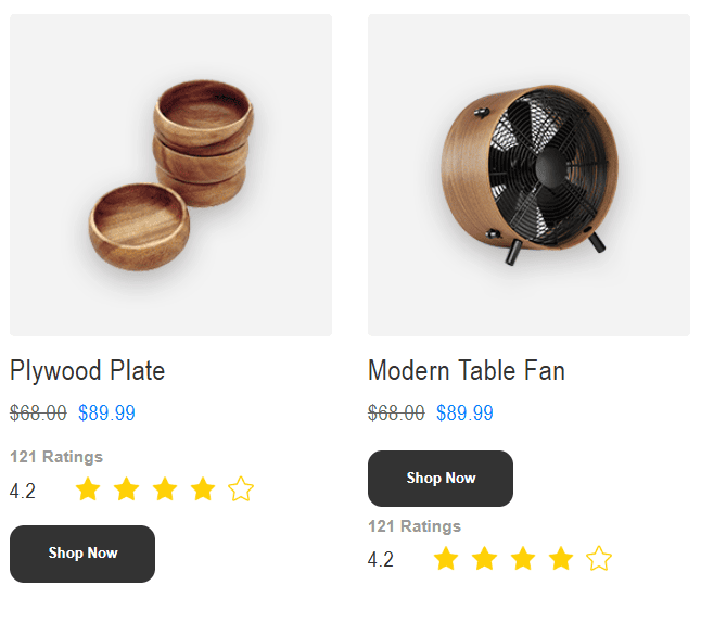 Different rating placement Different rating placement