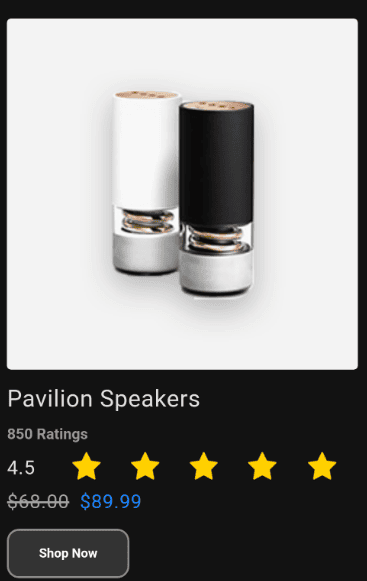 Rating display widget in dark theme Rating display widget in dark theme