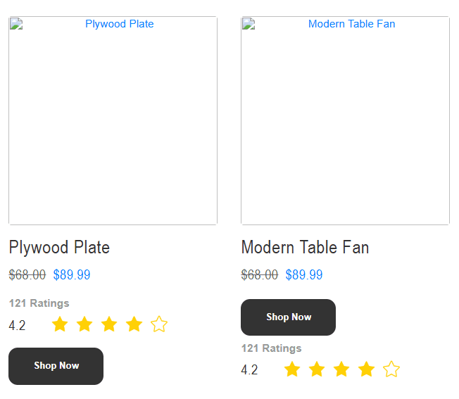 Rating display widget with disabled images Rating display widget with disabled images