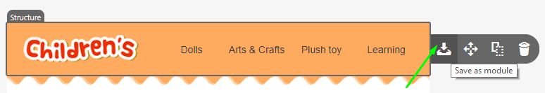 How to Build Email with Stripo Saving Elements as Module.gif