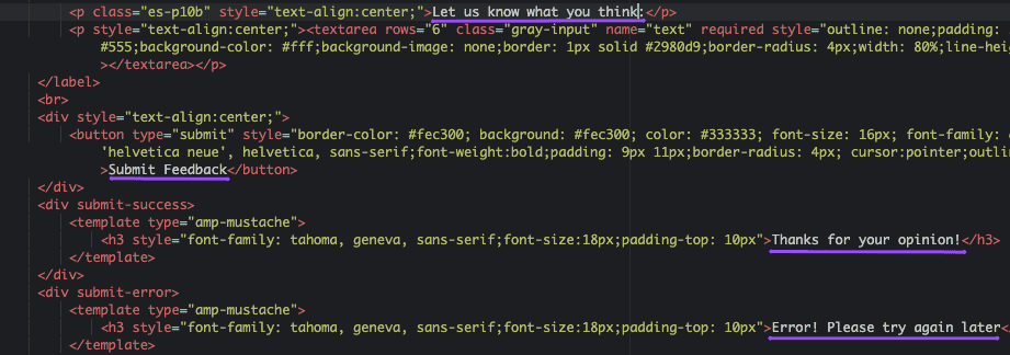Editing Text for the Forms_Bulding AMP Email Forms Editing Text for the Forms_Bulding AMP Email Forms