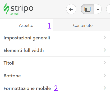 Accedere alla Scheda Visualizzazione Dispositivi Mobili _ Lavorare con i Pulsanti