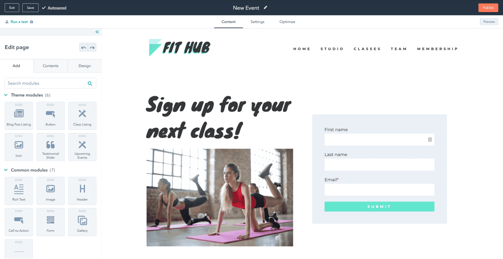 The HubSpot Landing Page Builder The HubSpot Landing Page Builder