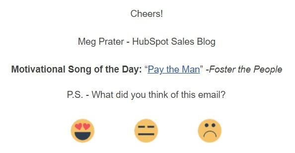 Заклик до дії у підписі з проханням залишити відгук