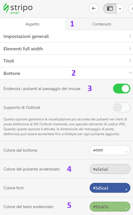 Dalla A alla Z _ Effetto al passaggio del mouse sui pulsanti