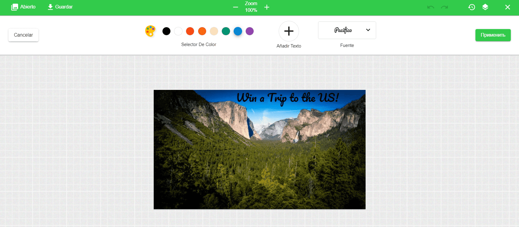 Editor de fotos integrado Editor de fotos integrado