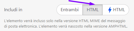 Includi nel Pulsante HTML _ Creazione di Email AMP