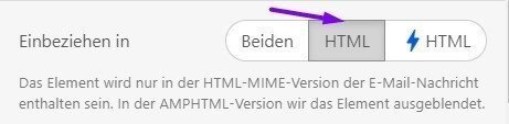 Einbeziehen in HTML