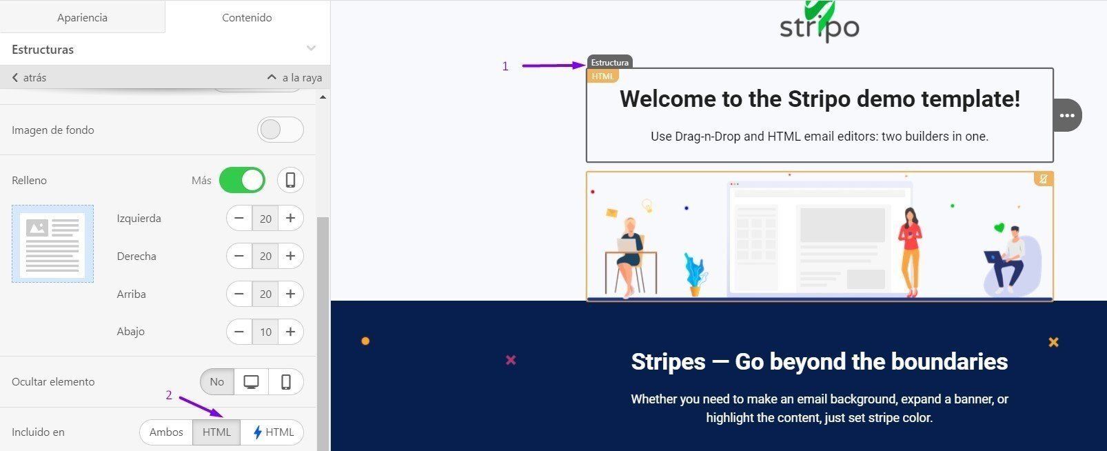Incluido en HTML-Estructura Incluido en HTML-Estructura