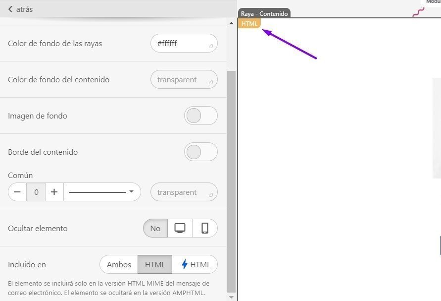 Raya-Contenido HTML Raya-Contenido HTML