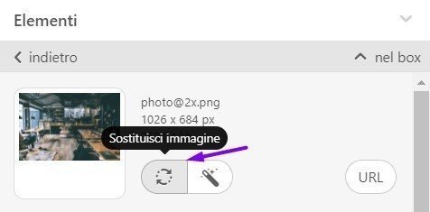 Sostituisci immagine