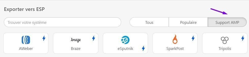 Exporter vers ESP AMP Exporter vers ESP AMP