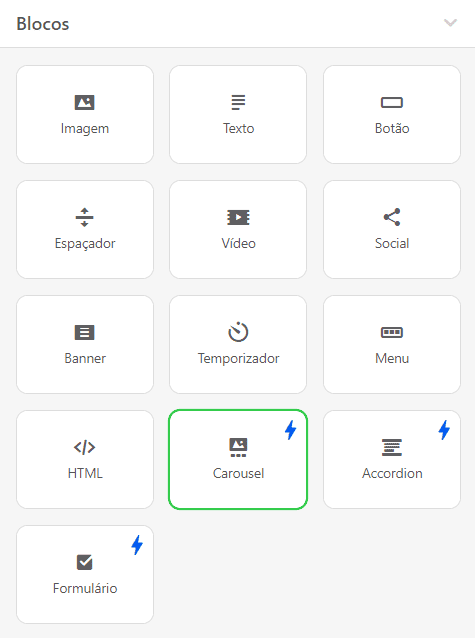 Bloco de Carrossel AMP