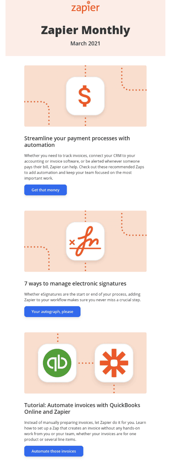 Update email digest for loyal customers _ Zapier Update email digest for loyal customers _ Zapier