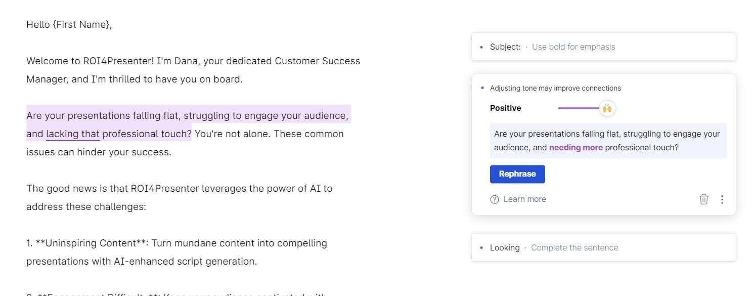 Editing grammar and tone of voice _ Grammarly AI tool Editing grammar and tone of voice _ Grammarly AI tool