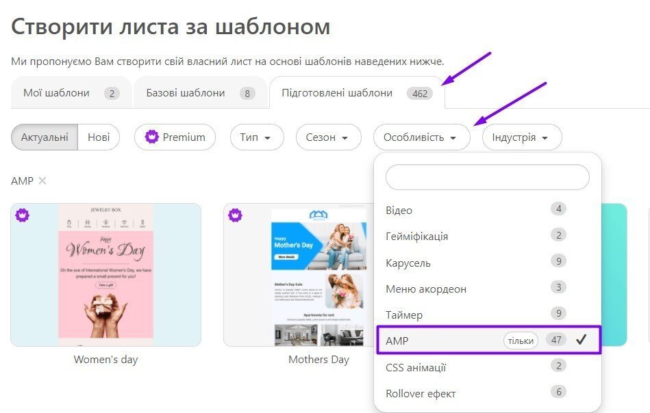 Категорія- АМП листи