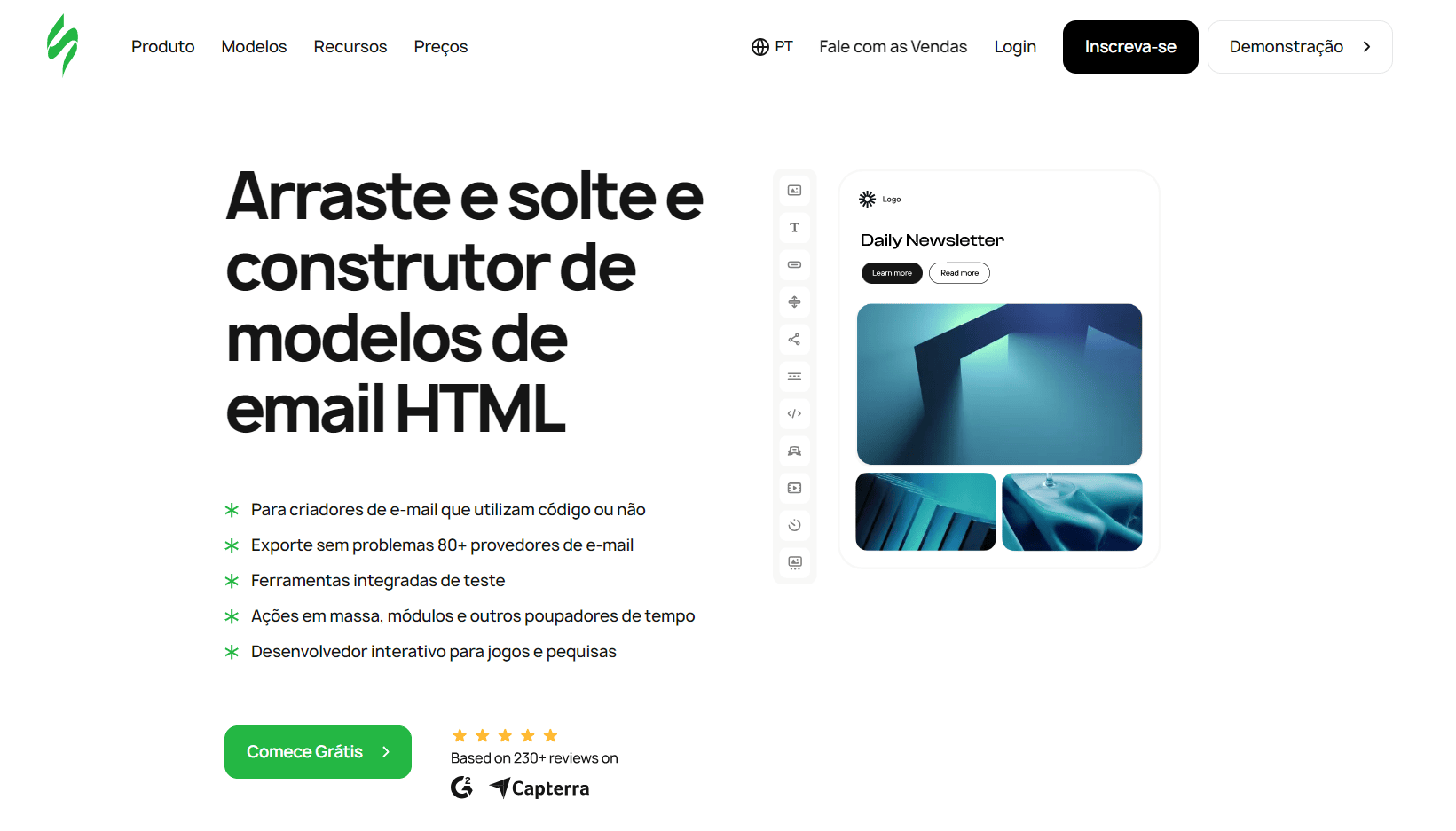 Construtor de modelos de e-mail Stripo