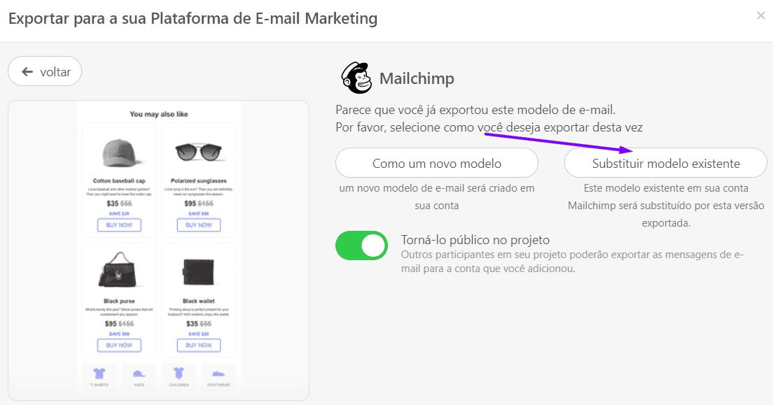 Substituindo uma versão existente do seu e-mail Mailchimp Substituindo uma versão existente do seu e-mail Mailchimp