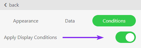 The Apply Display Conditions Button for Activating This Function The Apply Display Conditions Button for Activating This Function