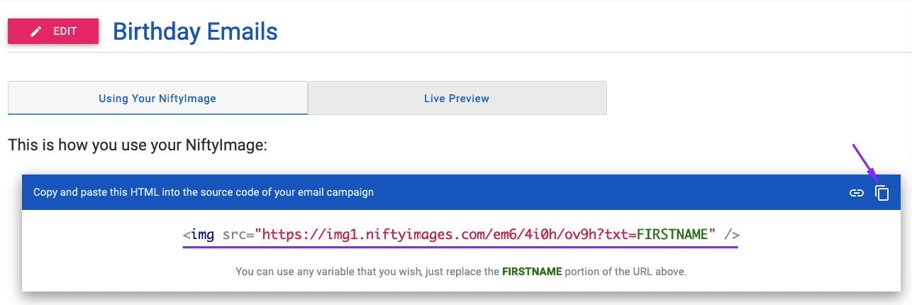 Come Creare un' Email di Contenuto Dinamico con NiftyImages Come Creare un' Email di Contenuto Dinamico con NiftyImages