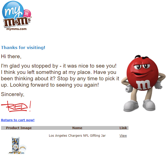 Example of a Non-completed purchase follow-up email Example of a Non-completed purchase follow-up email