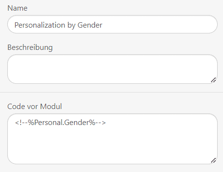Den Konditionen einen Namen geben Den Konditionen einen Namen geben