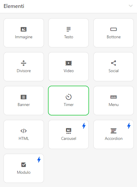 Blocco Timer Contenuto Dinamico Blocco Timer Contenuto Dinamico