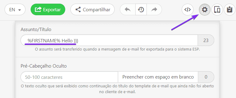 Email Dinâmico _ Adicionando Tags de Mesclagem às Linhas de Assunto Email Dinâmico _ Adicionando Tags de Mesclagem às Linhas de Assunto