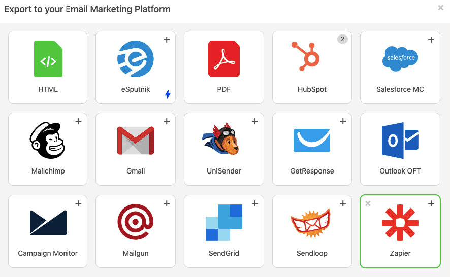 Export to Zapier_The Export Dashboard Export to Zapier_The Export Dashboard
